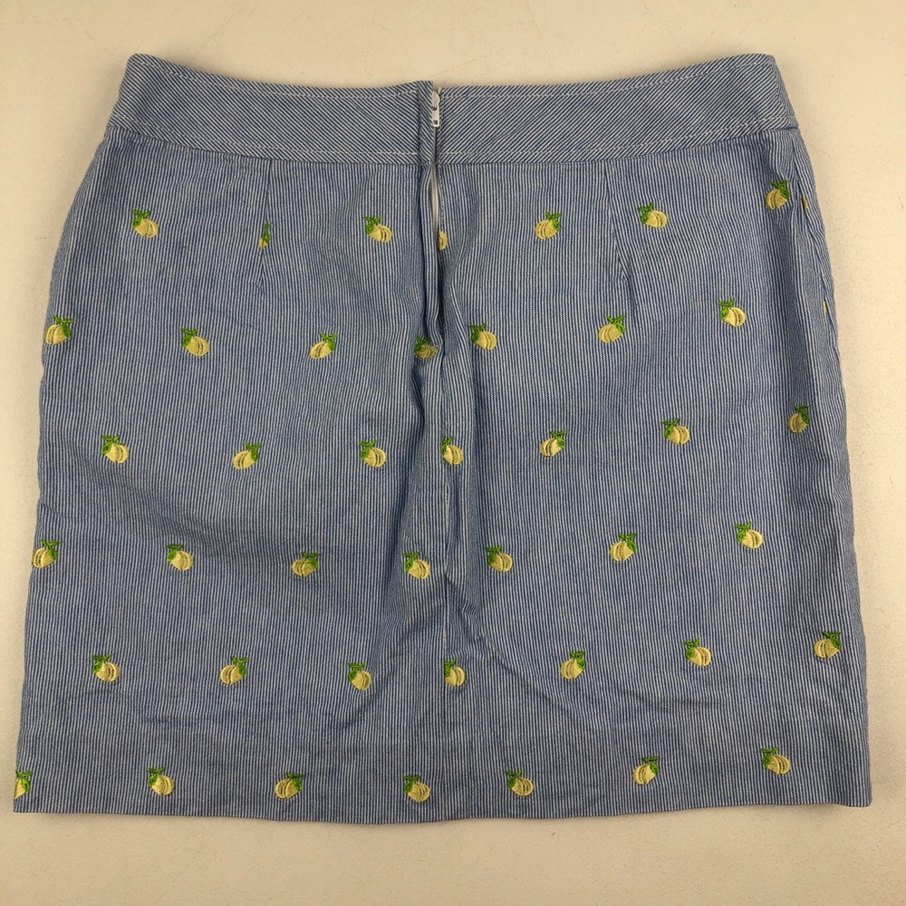 Lilly Pulitzer Lemon Seersucker Skirt - Picture 2 of 8